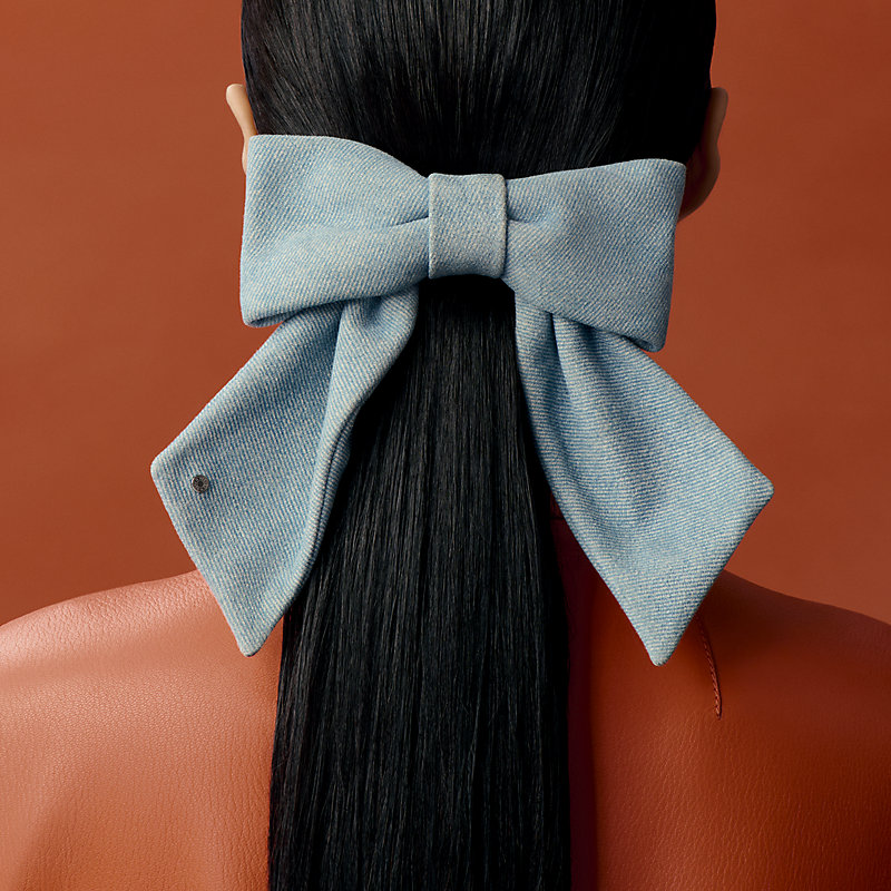 【大きめリボンが可愛い☆】HERMES ヘアクリップ Karma Twill Karma Twill hair clip | Hermès Mainland China